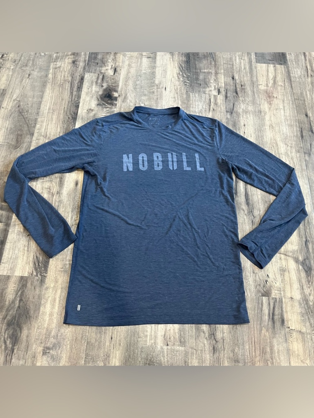 NOBULL Men's Long Sleeve Performance Training T-Shirt Navy Blue Size M